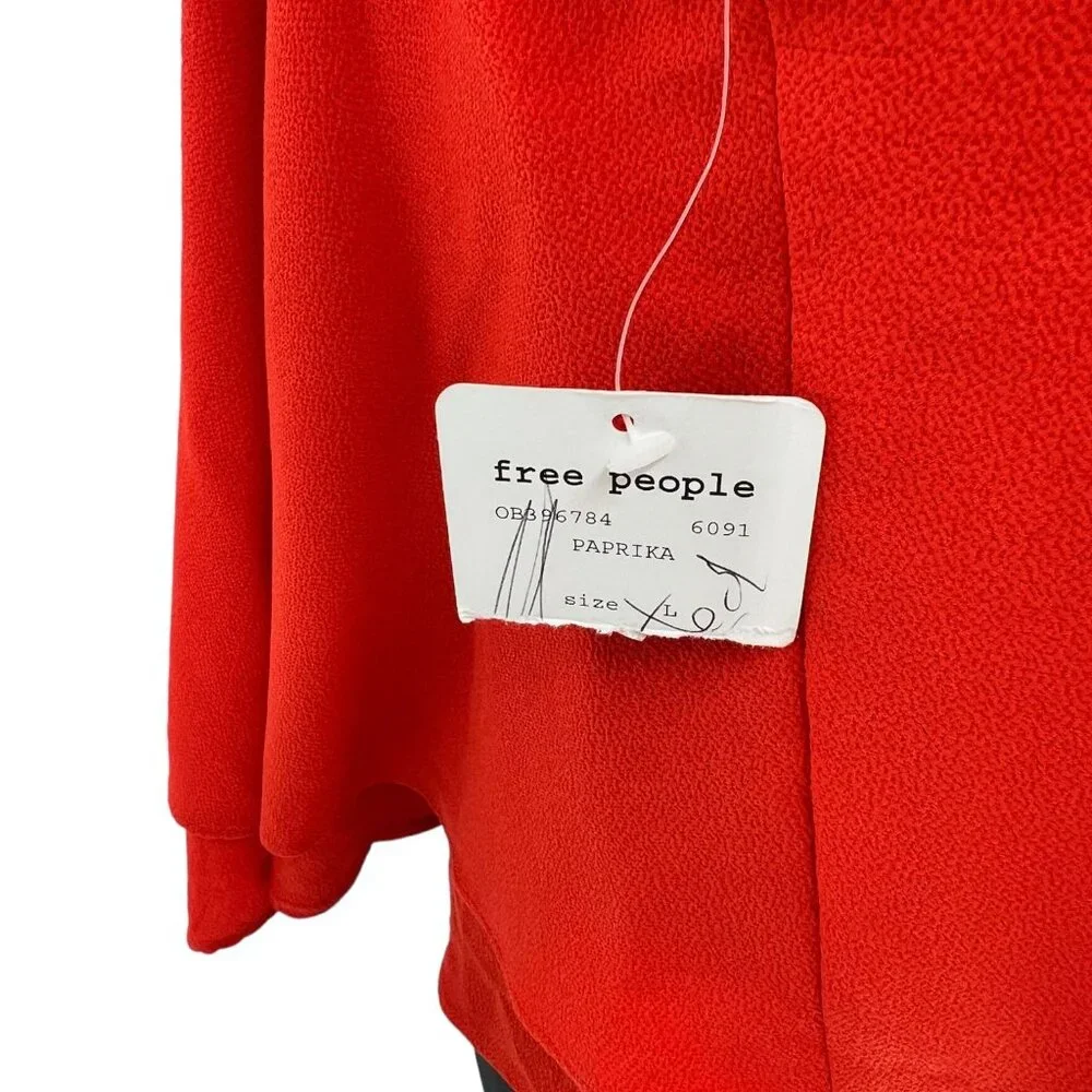 NWT Free People Paprika Tropical Wave Back Lace Up Tank | Large - Picture 8 of 10